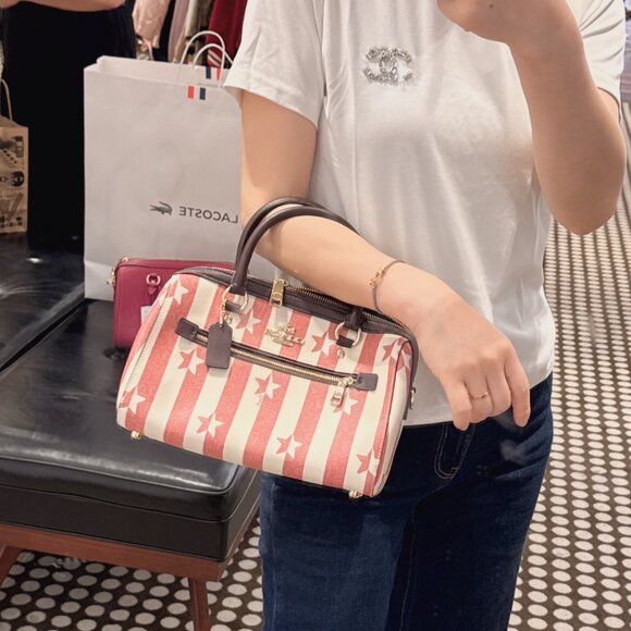 coach Rowan Satchel Bag With Stripe Star Print 2866 - Picture 8 of 9